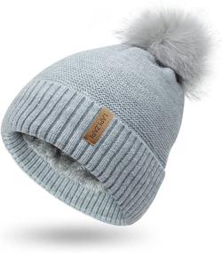 img 4 attached to 🧣 Womens Winter Hat: LAPI.ZAPI Knitted Cap with Pom Pom Beanie for Optimum Style and Warmth