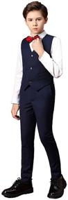 img 4 attached to Burgundy Toddler Dresswear Boys' Clothing: Wedding Outfit Suits & Sport Coats