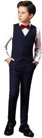 img 3 attached to Burgundy Toddler Dresswear Boys' Clothing: Wedding Outfit Suits & Sport Coats