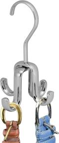 img 2 attached to 🚪 Chrome Hanging Closet Organizer Hook - 3.75 Inch x 6 Inch, iDesign Axis