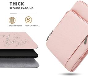 img 1 attached to 🎒 MoKo 12.9 Inch Laptop Tablet Sleeve Bag Case with Storage Pockets for iPad Pro 12.9 2021/2020/2018, iPad Pro 12.9 2017/2015, Surface Laptop Go 12.4 inch - Pink