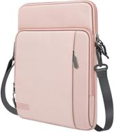 🎒 moko 12.9 inch laptop tablet sleeve bag case with storage pockets for ipad pro 12.9 2021/2020/2018, ipad pro 12.9 2017/2015, surface laptop go 12.4 inch - pink logo