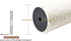 img 1 attached to 🐱 2 Pack Treasborn Cat Tree Refill Scratching Post - White Hemp Rope Replacement for Indoor Cats - Large Cat Tower Refurbishment - No Smell - DIY Spare Cat Scratcher - 15.75 Inches