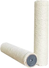 img 3 attached to 🐱 2 Pack Treasborn Cat Tree Refill Scratching Post - White Hemp Rope Replacement for Indoor Cats - Large Cat Tower Refurbishment - No Smell - DIY Spare Cat Scratcher - 15.75 Inches