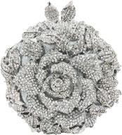 flower crystal evening wedding handbags logo