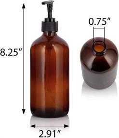 img 3 attached to 🧴 Premium Amber Boston Round Thick Bottle: Ideal for Storing and Displaying Liquid Solutions