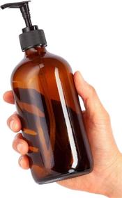 img 1 attached to 🧴 Premium Amber Boston Round Thick Bottle: Ideal for Storing and Displaying Liquid Solutions