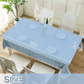 img 3 attached to 🏡 Rectangular Embroidered Farmhouse Tablecloth by Snieut