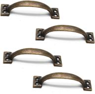 🚪 honjie vintage style bronze tone barn door pull handles - pack of 4 logo