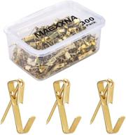 🖼️ maexxna 300 pack heavy duty picture hangers - 30lbs capacity, frame hooks with nails - hanging kit for wood/drywall - ideal hardware for canvas, office, clock, mirror, wreath logo