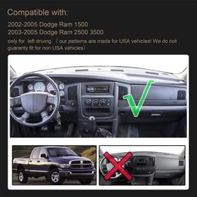 img 1 attached to SPEEDWOW Custom Fit Dashboard Cover Mat Carpet for 2002-2005 Dodge Ram 1500 2500 3500