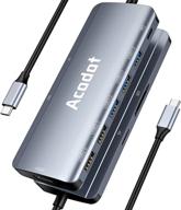 acodot 9-in-1 usb c hub: power-packed multiport adapter for macbook air, macbook pro, xps – usb 3.0, 4k hdmi, 100w pd & more логотип