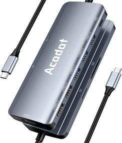 img 4 attached to Acodot 9-in-1 USB C Hub: Power-Packed Multiport Adapter for MacBook Air, MacBook Pro, XPS – USB 3.0, 4K HDMI, 100W PD & More