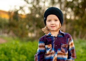 img 3 attached to 👶 Adorable Born to Love Black and Gray Baby Skull Tag Beanie Baby Hat: Stylish Comfort for Your Little One!