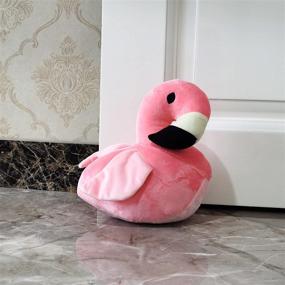 img 3 attached to 🦩 Adorable Pink Flamingo Fabric Animal Door Stopper: Interior Doorstops, Book Stopper & Decorative