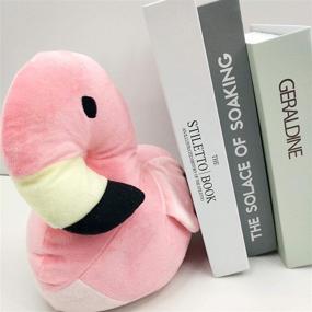 img 2 attached to 🦩 Adorable Pink Flamingo Fabric Animal Door Stopper: Interior Doorstops, Book Stopper & Decorative