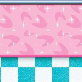 img 1 attached to 📸 Beistle 50's Theme Plastic Photography Backdrop - Retro Rock and Roll Photo Booth Background for 1950's Soda Shop Diner Sock Hop Party Decorations, Multicolored - 4' x 30'