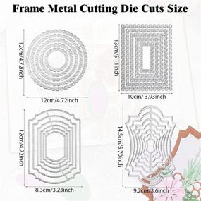 img 3 attached to Classic Style Frame Metal Cutting Dies: 4-Piece Set for DIY Crafts and Paper Cards