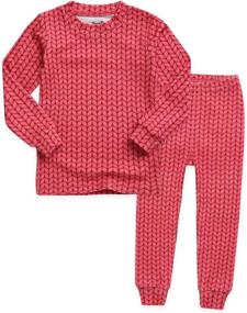 img 4 attached to 👕 Vaenait Baby Sleepwear Pajamas Set - Long Soft Rib Knit Shirring Ribbing Tencel Fabric - Unisex Girls & Boys, 12M-12 Years - 2pcs Set