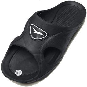 img 1 attached to 👣 Ultimate Comfort and Style: ICS Rubber Slipper in Classic Black