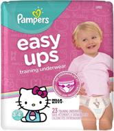 👧 pampers easy ups training underwear girls 3t-4t - size 5 (23 count) for hassle-free potty training! logo