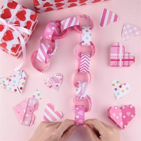 img 2 attached to 🎉 ASTARON 300 Pcs Valentine's Day Paper Chains Craft Paper Decoration | Perfect for Wedding and Festive Party Decor