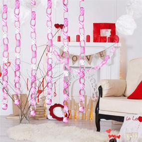 img 1 attached to 🎉 ASTARON 300 Pcs Valentine's Day Paper Chains Craft Paper Decoration | Perfect for Wedding and Festive Party Decor