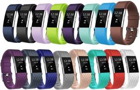 img 4 attached to 📿 Улучшите свою Fitbit Charge 2: регулируемые силиконовые запасные ремешки для женщин и мужчин