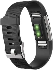 img 3 attached to 📿 Улучшите свою Fitbit Charge 2: регулируемые силиконовые запасные ремешки для женщин и мужчин