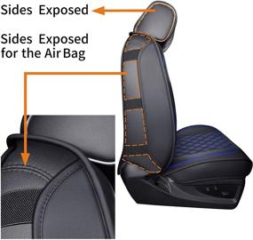 img 1 attached to Aierxuan Chevy Silverado GMC Sierra Car Seat Covers Pickup Custom Fit 2007-2022 1500 2500HD 3500HD Crew Double Extended Cab Waterproof Leather Seat Cushions (2 PCS Front