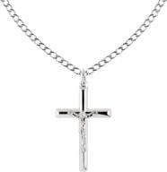 🔱 sterling silver polished crucifix necklace for girls' jewelry by ritastephens logo