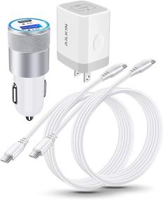 img 4 attached to ⚡️ Powerful USB C Charger Bundle for Google Pixel 5 4 4a 4XL 3, Samsung Galaxy S21+ S21 5G S20 S10 S9 S8 A51 A71 A10 Note 20, 18W PD Wall Charger+30W Car Charger+2 x 60W USB C to USB-C Cables, Fast Charge 3.0
