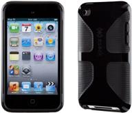 enhanced protection with speck candyshell grip case for ipod touch 4g (black) logo