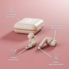 img 3 attached to 🎧 Наушники Happy Plugs Air 1 Plus In-Ear True Wireless Bluetooth с кейсом для зарядки, микрофоном и до 40 часов прослушивания - подходят для iOS/Android (золотые)