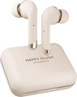 🎧 наушники happy plugs air 1 plus in-ear true wireless bluetooth с кейсом для зарядки, микрофоном и до 40 часов прослушивания - подходят для ios/android (золотые) логотип