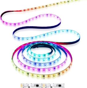 img 4 attached to 🌈 High-Quality WS2811 Digital Addressable LED Strip: Aclorol Programmable 5050 RGB 5M 300 LED Strip Dream Color White PCB Waterproof IP65 - 12V