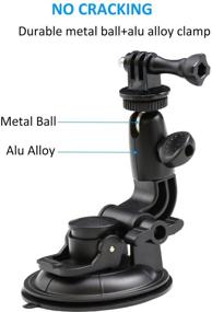 img 2 attached to EXSHOW Big Suction Cup Mount with 1/4-20 Adapter: Perfect GoPro Hero Session & Action Camera Mount