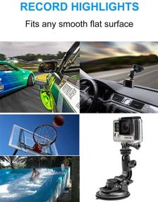 img 3 attached to EXSHOW Big Suction Cup Mount with 1/4-20 Adapter: Perfect GoPro Hero Session & Action Camera Mount