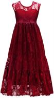 sleeveless burgundy princess communion birthday girls' clothing and dresses logo