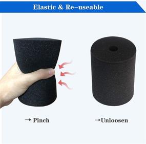 img 1 attached to 🧼 Flexible Tumbler Crafting Foam - Set of 6 Pieces for 10oz-40oz Cups, Compatible with 3/4 and 1/2 Inch PVC Pipe Cup Turners