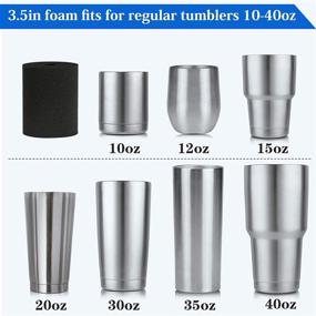 img 3 attached to 🧼 Flexible Tumbler Crafting Foam - Set of 6 Pieces for 10oz-40oz Cups, Compatible with 3/4 and 1/2 Inch PVC Pipe Cup Turners