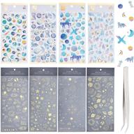 🌟 olycraft 8 sheets 3d planner stickers - cute space stickers with colorful planets, stars, unicorns, cats and more! - self-adhesive resin stickers for calendar, scrapbook, journal, planner, phone decor, and resin crafts logo