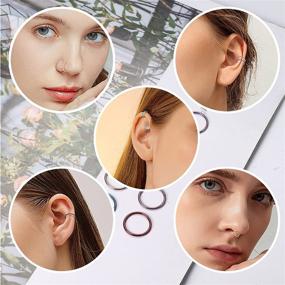 img 1 attached to 🔪 Magitaco 10 PCS 16G 18G Septum Rings: Premium Stainless Steel Hinged Segment Rings for Lip, Cartilage, Helix, Conch, Tragus, Daith Piercing; Septum Clicker Nose Rings Hoop