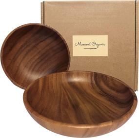 img 4 attached to 🍲 Perfect Shallow Handcrafted Wooden Bowls