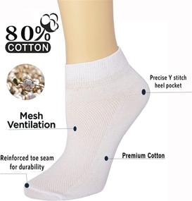 img 3 attached to 🧦 Premium 3 Pack Ultra Thin Dry Fit Running Ankle Socks: Unisex Black, White, Grey Colors