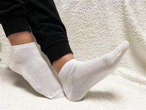 img 2 attached to 🧦 Premium 3 Pack Ultra Thin Dry Fit Running Ankle Socks: Unisex Black, White, Grey Colors