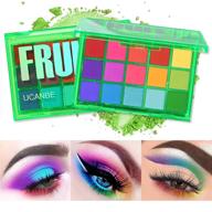 🌈 vibrant fruit punch rainbow eyeshadow palette: 15 green, purple, and yellow shades - ucanbe makeup kit for bright, colorful, and blendable eye looks logo