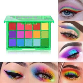 img 2 attached to 🌈 Vibrant Fruit Punch Rainbow Eyeshadow Palette: 15 Green, Purple, and Yellow Shades - UCANBE Makeup Kit for Bright, Colorful, and Blendable Eye Looks