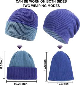 img 2 attached to Crazy Era Slouchy Skullies Beanies