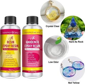 img 2 attached to Epoxy Resin - Clear Resin Kit for Art, Jewelry, and Casting - 2 Part Crystal Clear Epoxy Resin 16 OZ Kit with Instructions